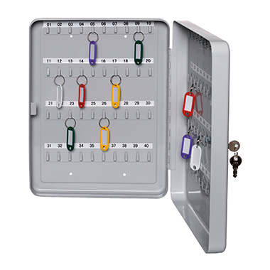 ALCO Schlüsselschrank 16 x 20 x 7,5 cm (B x H x T) 20 Schlüssel Stahlblech, lackiert lichtgrau