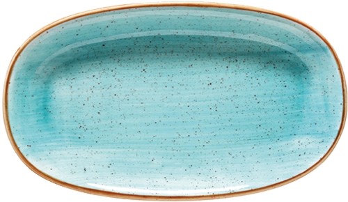 Aura Aqua Gourmet Platte oval 34x19cm * - Bonna Premium Porcelain