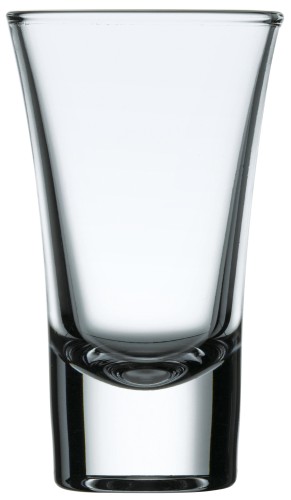 Schnapsglas. geeicht 0,02 / 0,04 ltr. Glas. 5,1 / 3,4 cm.
