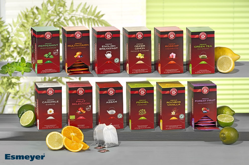 Teekanne Premium EARL GREY, Inhalt: 20 Beutel à 1,75 Gramm, Schwarztee mit Bergamotte-Note.