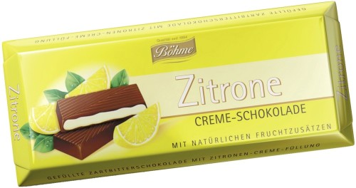 Böhme Zitrone Creme Tafelschokolade 100G