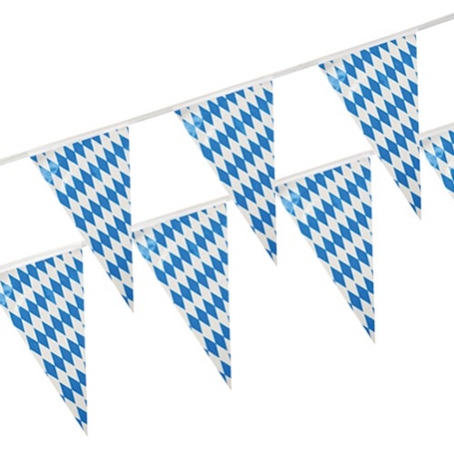 Wimpelkette, Folie 4 m "Bayrisch Blau" wetterfest von PAPSTAR