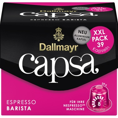 Dallmayr Espressokapsel CAPSA Nespresso® Maschine BARISTA XXL 39 x 5,6 g/Pack.
