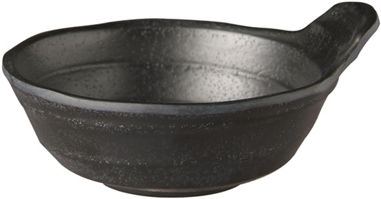 Schale -ZEN- Ø 11,5 cm, H: 4 cm Melamin, schwarz, Steinoptik 0,15 Liter spülmaschinengeeignet stapelbar nicht