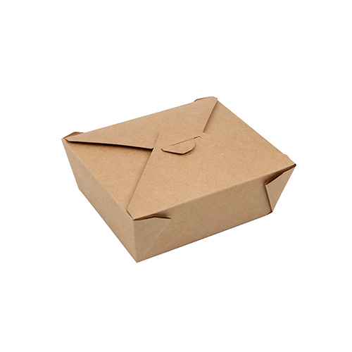50 Lunchboxen, Pappe "pure" 1000 ml 5,5 cm x 13,5 cm x 16,8 cm braun von PAPSTAR