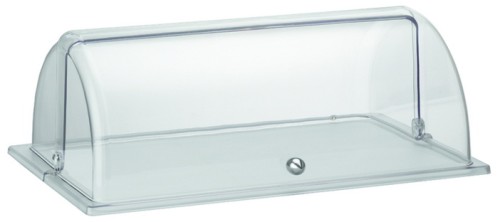 SPARE Deckel/Haube GN Rolltophaube (1/1GN) mit Edelstahlgriff aus Kunststoff,klar