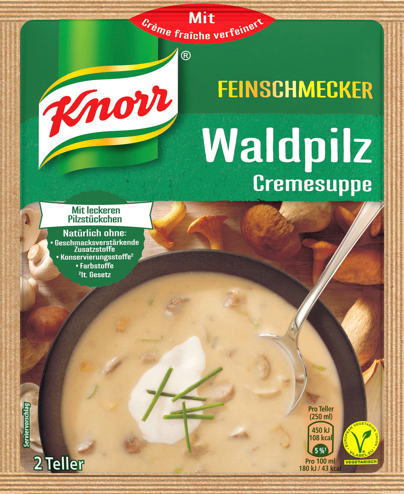 Knorr Feinschmecker Waldpilz Suppe 2 Portionen 48G