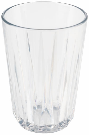 Trinkbecher -CRYSTAL- Ø 7 cm, H: 9,5 cm Tritan, transparent, Inhalt: 0,15 Liter, BPA-Frei stoßfest, stapelbar, spülmaschinengeeignet