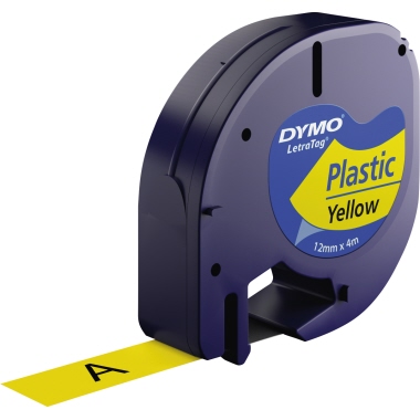DYMO® Schriftbandkassette LT 12 mm x 4 m (B x L) gelb schwarz