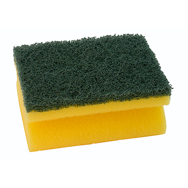Reinigungsschwamm 7 x 9,5 x 4 cm (B x H x T) gelb/grün