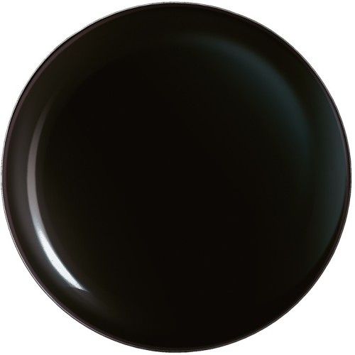 Coupteller DIWALI flach, 19 cm, Farbe: black, aus Opalglas (gehärtet), in Coupteller-Form, ohne breite "Fahne"