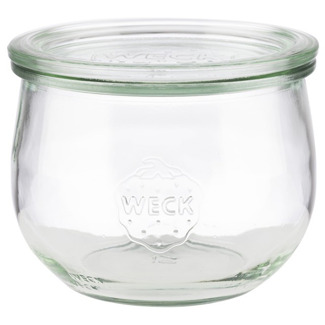APS Weck-Glas mit Deckel, 6er Set, Ø 11 cm, H: 9 cm, Tulpenform 580 ml, Set bestehend aus: 6 Gläser + 6 Deckel