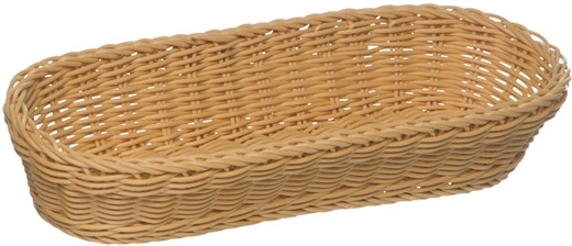 Baguette Korb, oval 28 x 16 cm, H: 8 cm Polypropylen, hellbeige -PROFI LINE- spülmaschinengeeignet bruchsicher stapelbar