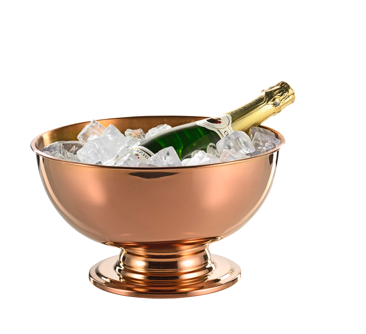 Champagner-Kühler PORTLAND, Edelstahl, 5 ltr., mit kupferfarbener PVD-Beschichtung