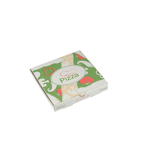 100 Pizzakartons, Cellulose "pure" eckig 20 cm x 20 cm x 3 cm von PAPSTAR