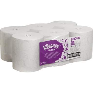 Kleenex® Handtuchrolle Ultra®; 19,8 cm x 150 m (B x L) Airflex&trade; weiß 6 Rl./Pack., Verwendung für Produkt: