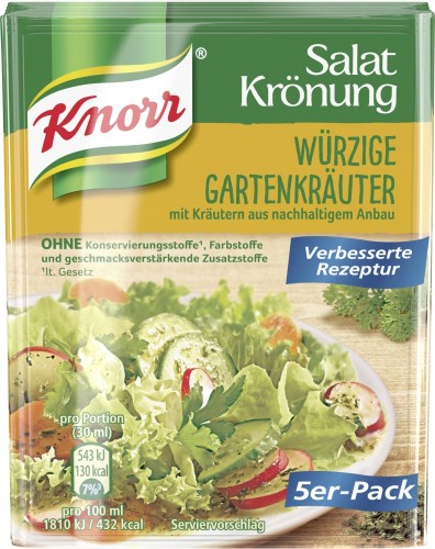 Knorr Salat Krönung Gartenkräuter 5er Pack 40G