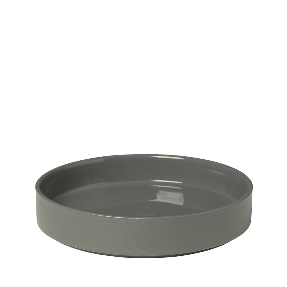 Tiefer Teller -PILAR- Pewter, 680 ml, Ø 20 cm. Material: Keramik. Von Blomus.