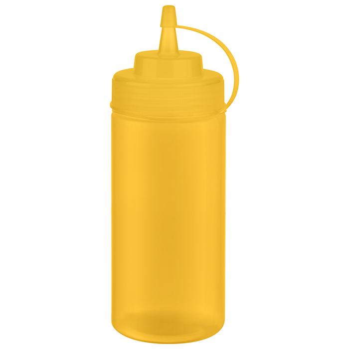 APS Quetschflasche, 6er Set Ø 7 cm, H: 20 cm, 490 ml Polyethylen, gelb