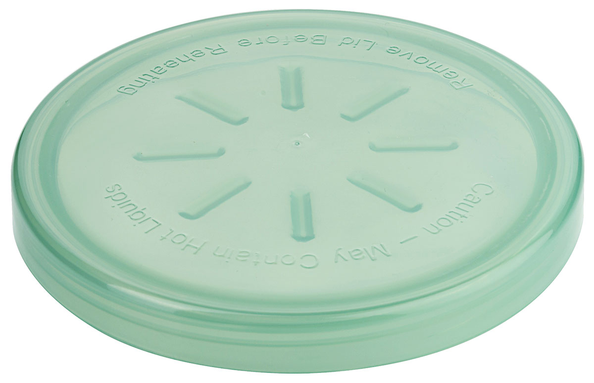 Ersatzdeckel für Mehrweg Suppenbehälter mit Henkel aus Polypropylen Farbe: Grün, Durchmesser 10,5 cm