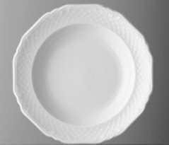 Dessertteller flach - Durchmesser 19,0 cm - Form LA REINE - uni weiß