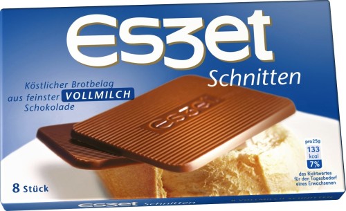 Eszet Schnitten Vollmilchschokolade 75G