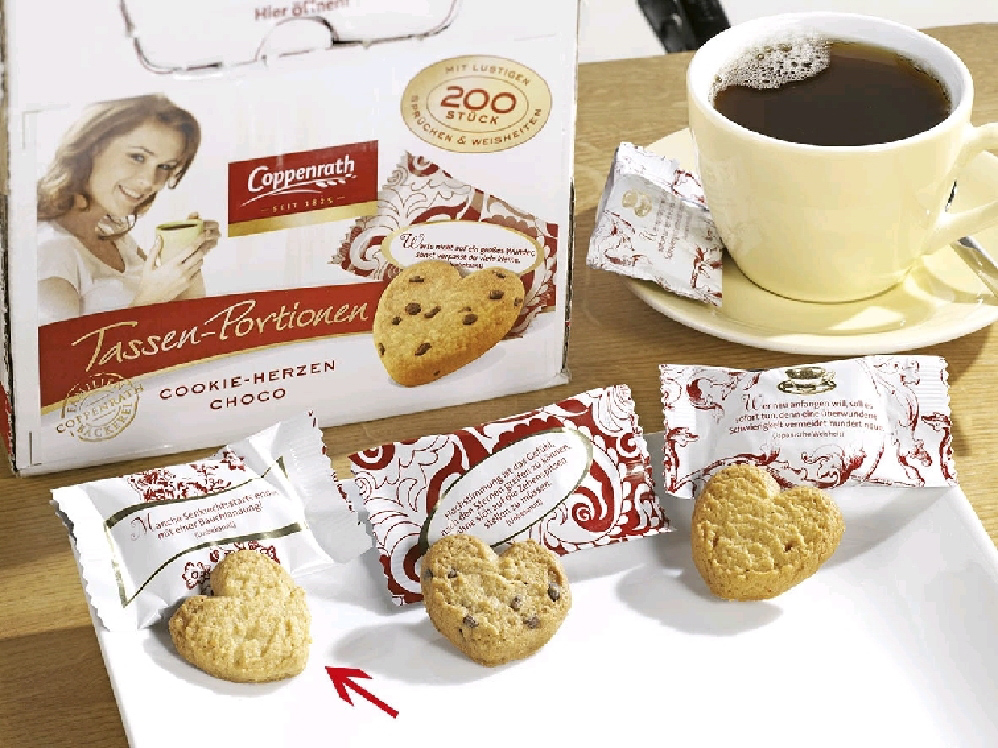 Coppenrath Cookie-Herzen Vanille Inhalt: 200 Stück à 5 g je Karton.