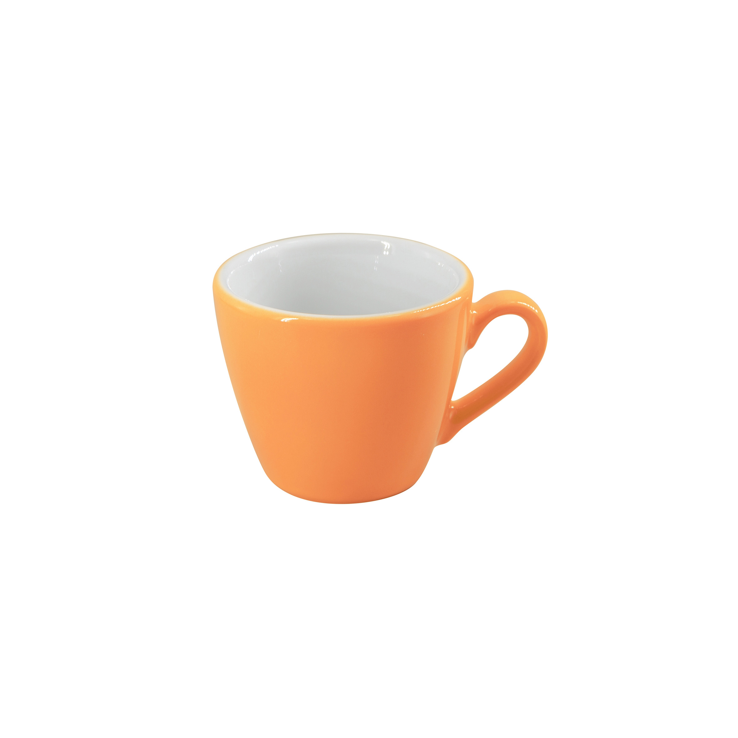 Espresso-Tasse 0,10 l mit Untertasse 12cm, Farbe: apricot / aprikose,