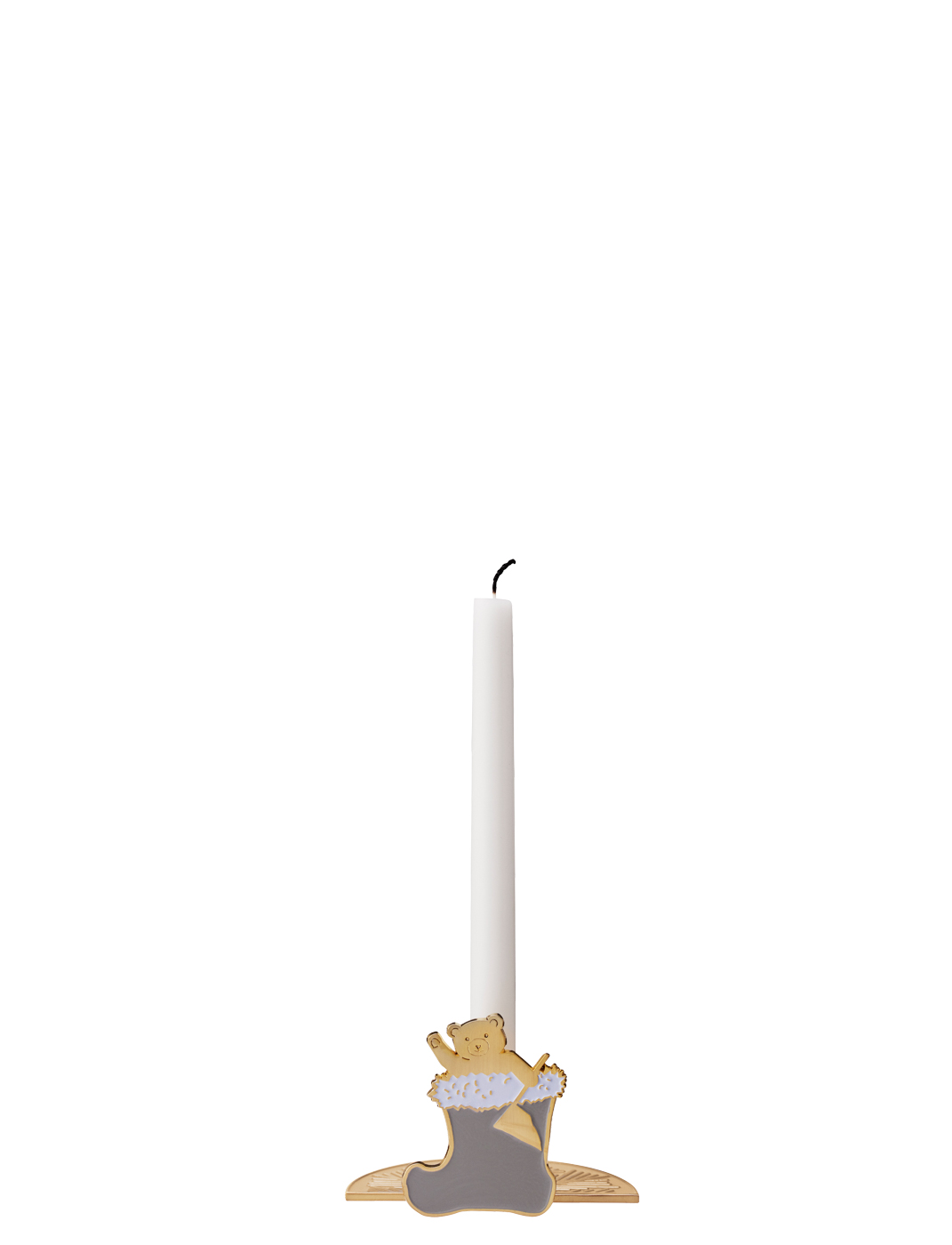 While Waiting Kerzenständer brushed brass - Maße: 8 x 5,5 x 6 cm - von Stelton