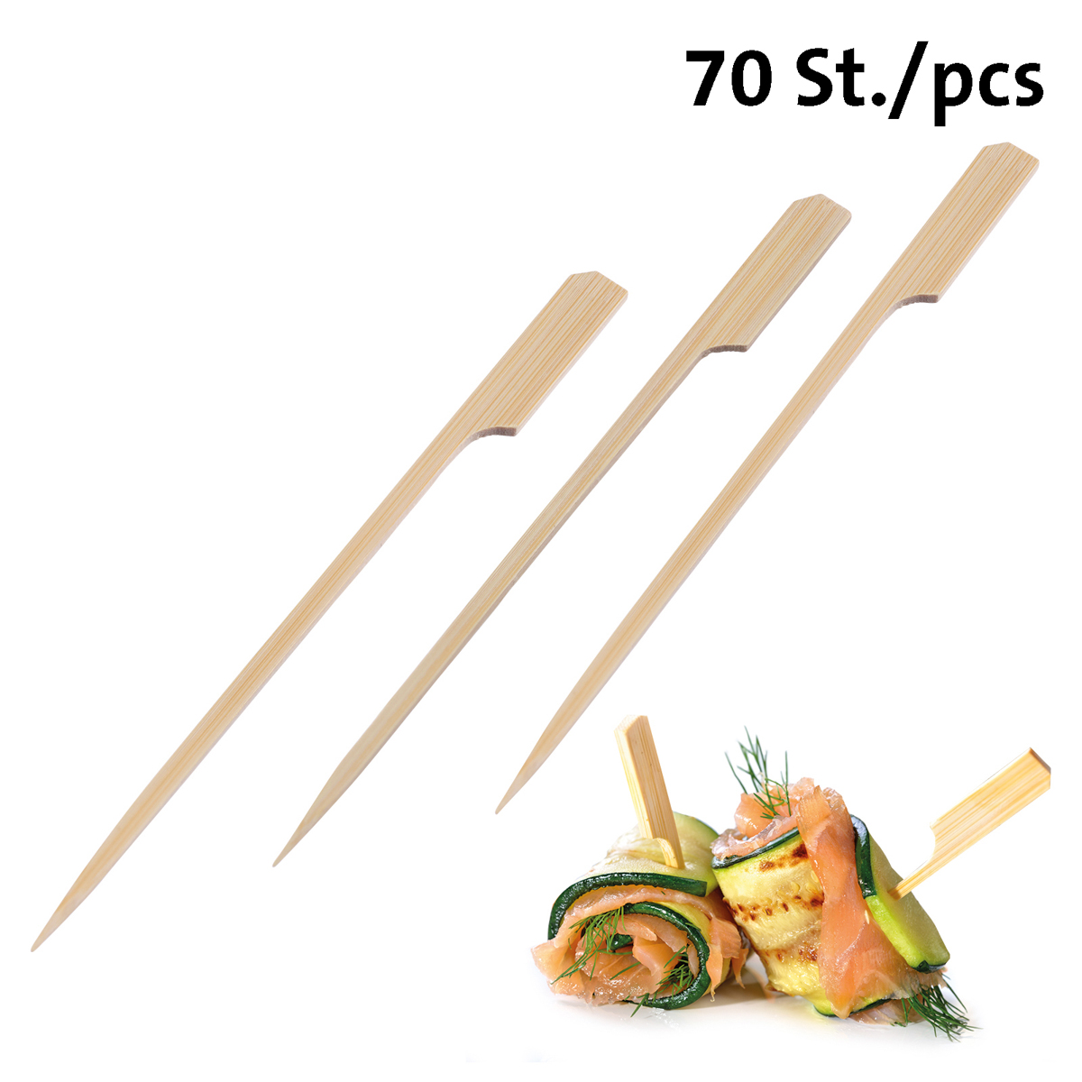 70 Fingerfood Sticks + Grillspieße »Woody«, 15 cm