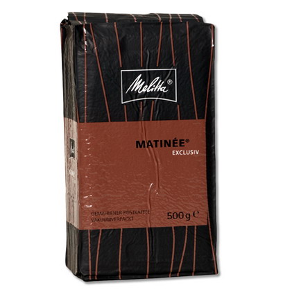 Melitta Kaffee MATINEE, Inhalt 500 g gemahlener Gastronomiekaffee. 40% Arabica / 60% Robusta