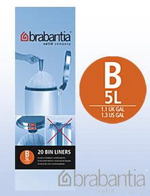 Brabantia Müllbeutel B 5 Liter 20 Stück auf der Rolle
