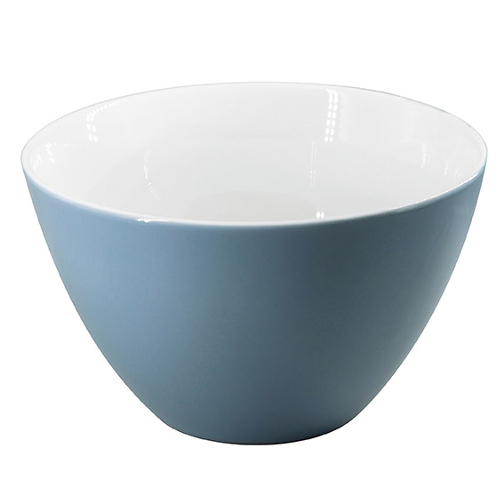 Schüssel 21 cm - Form: Table Selection - Dekor, 79925 grau-blau - aus Porzellan. Hersteller:, Eschenbach. "Made in Germany".
