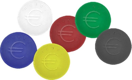 HENDI Pfandmünzen - Farbe: rot - 25.09 Ø mm