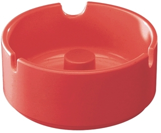 WACA Aschenbecher 100 mm Aschenbecher aus Melamin, stapelbar und glutfest, Farbe: rot