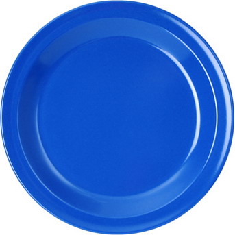 WACA Desserteller COLORA in blau, aus Melamin. Durchmesser: 19,5 cm.
