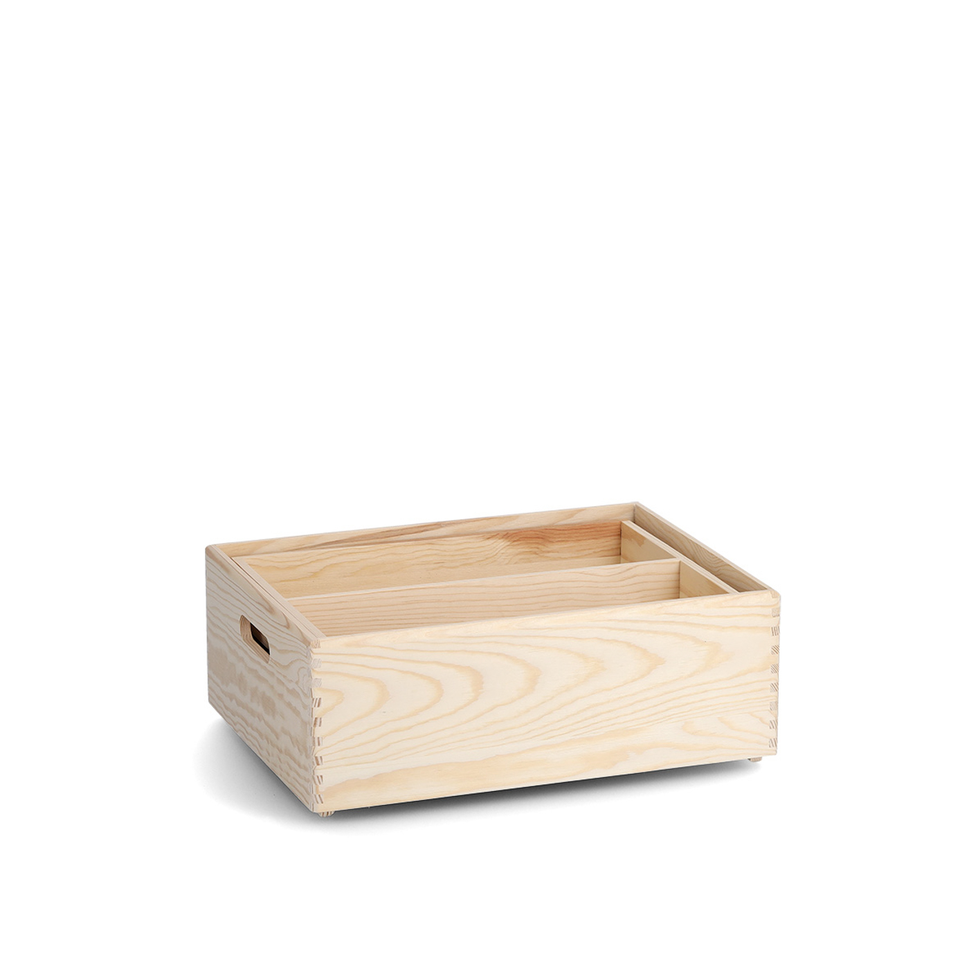 Allzweckkisten-Set, Nadelholz, Farbe: natur. Dieses praktische Kisten-Set mit Fächer-Einteilung und Tabletteinsatz ist ein