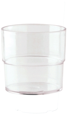 WACA Trinkbecher 230 ml aus SAN - glasklar und bruchunempfindlich, Farbe: glasklar