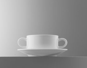 Suppen-Obertasse Inhalt 0,26 ltr - stapelbar -, Form PRIMAVERA - uni weiß -, ohne Untertasse