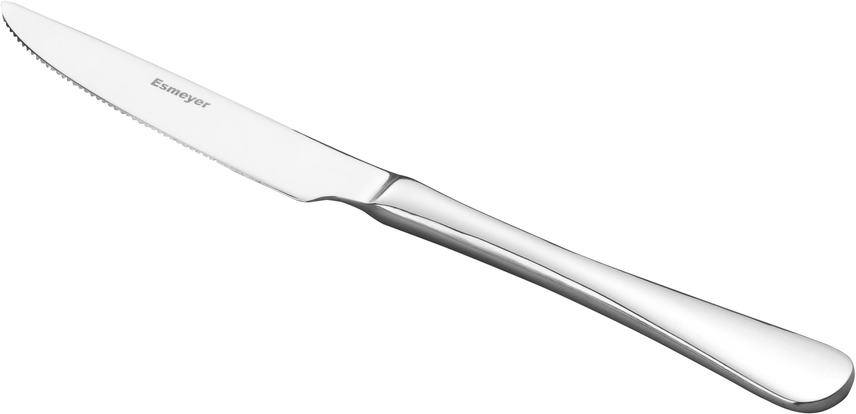 Steakmesser / Pizzamesser SYLVIA, Chrom-Stahl, poliert, Länge: 22,5 cm. Mit Wellenschliff.