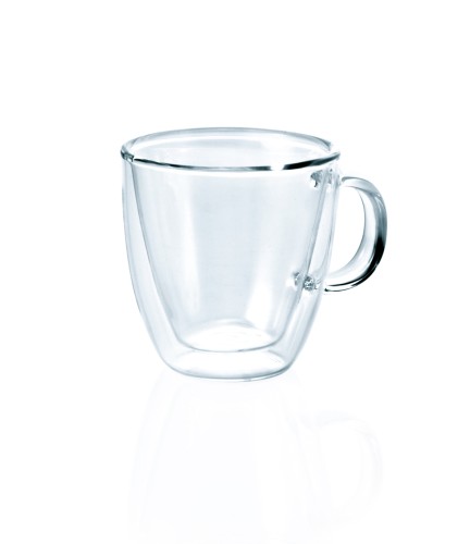 Espresso doppio ENJOY. Glas, › doppelwandig› mit Henkel. 7,5 / 4,5 cm.