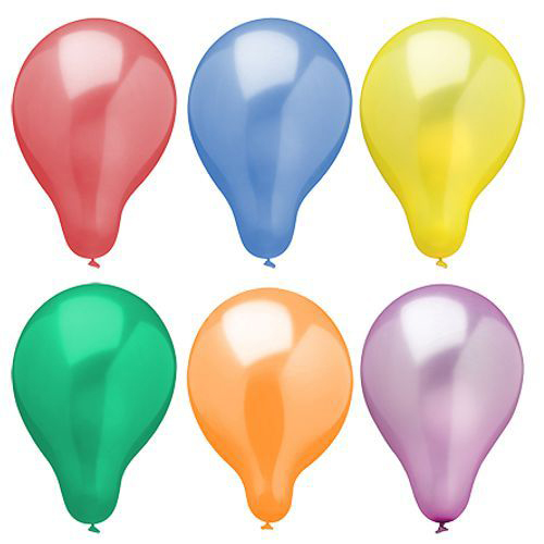 25 Luftballons Ø 25 cm farbig sortiert "Metallic" von PAPSTAR