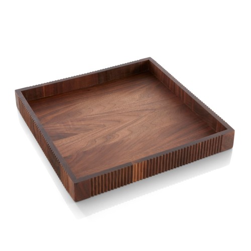 WMF Tablett Holz (Walnuss) rechteckig 30,5x3 | Maße: 30,5 x 30,5 x 3,8 cm