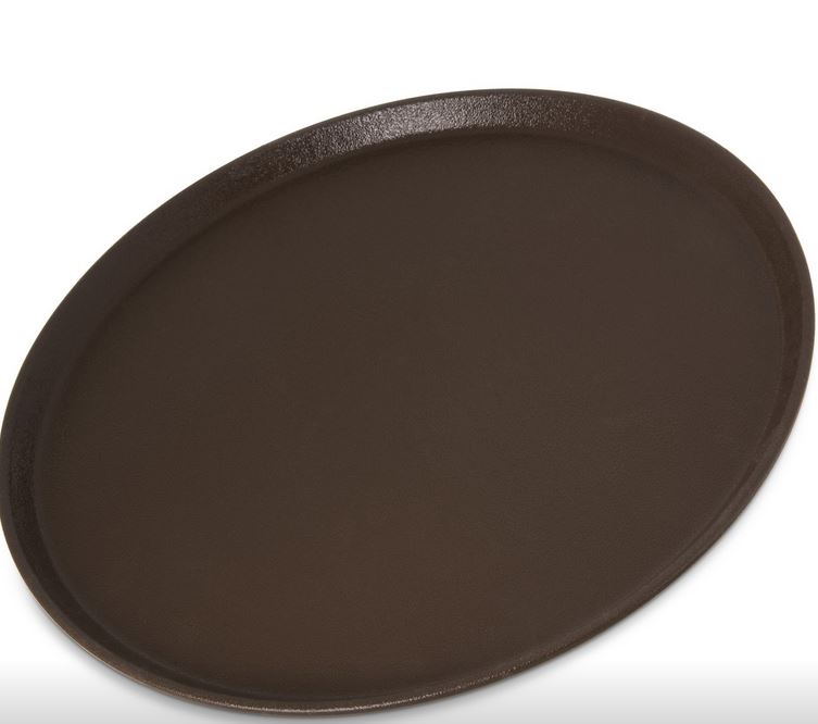 Carlisle Tablett GRIPTITE, rund, Durchmesser: 406 mm, Höhe: 25,4 mm, Farbe: braun, Material: Fiberglas,