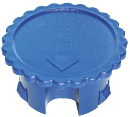Euro Deckel PP blau zu allen Quadro-Krügen - Höhe 38 mm Durchmesser oben 78 mm, unten 61 mm