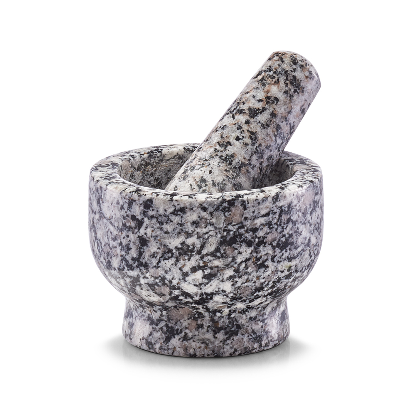 Mörser & Stößel-Set, Granit, Ø9x6,5 cm. Farbe: grau. Fassungsvermögen: 100 ml. Dieses hochwertige Mörser & Stößel-Set wurde aus Granit