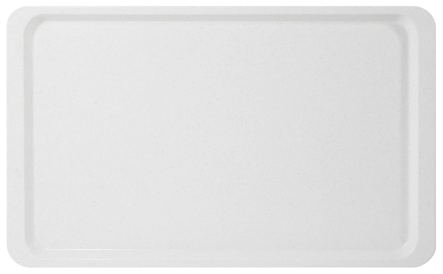 Tablett EASY Euronorm EN 1/1, Farbe: perlweiß, aus glasfaserverstärktem Polyesterharz, Länge: 53 cm, Breite: 37 cm, Höhe: 1,6 cm