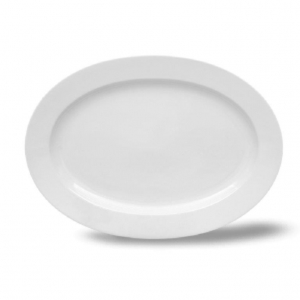 Platte oval ADRINA, Farbe: weiß, Maße: 32 x 22 cm.