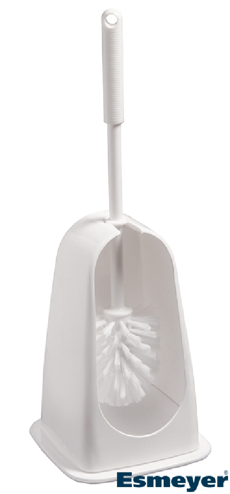 WC Bürstengarnitur, Farbe: weiß, Höhe: 420 mm, Durchmesser 143 mm.