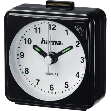 Hama Wecker A50 5,6 x 5,6 x 3 cm (B x H x T) 1 Weckzeit Kunststoff schwarz